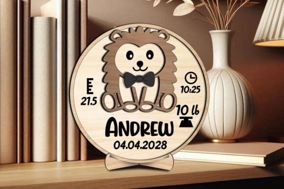 Anuncio De Nacimiento De Erizo En Circulo Creativo Digital